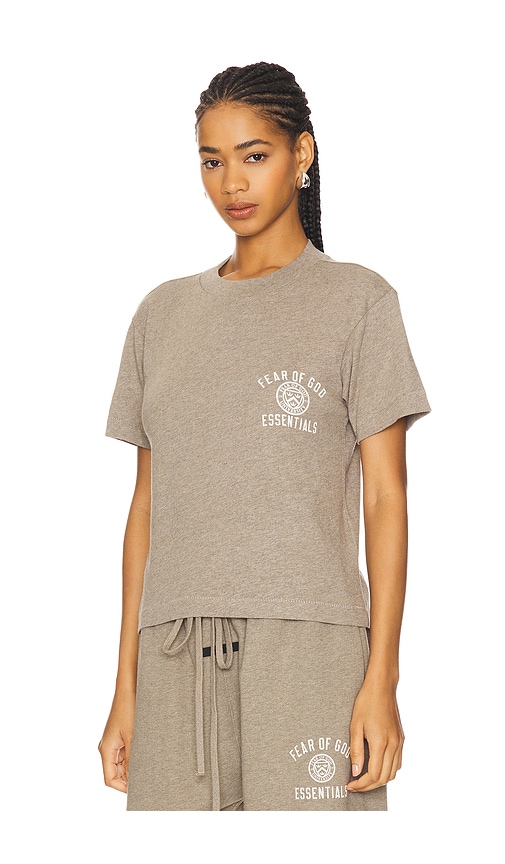Essentials Crewneck T-shirt In 麻灰色