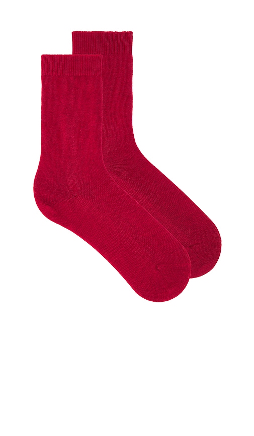 Shop Falke Cozy Wool Sock In Red