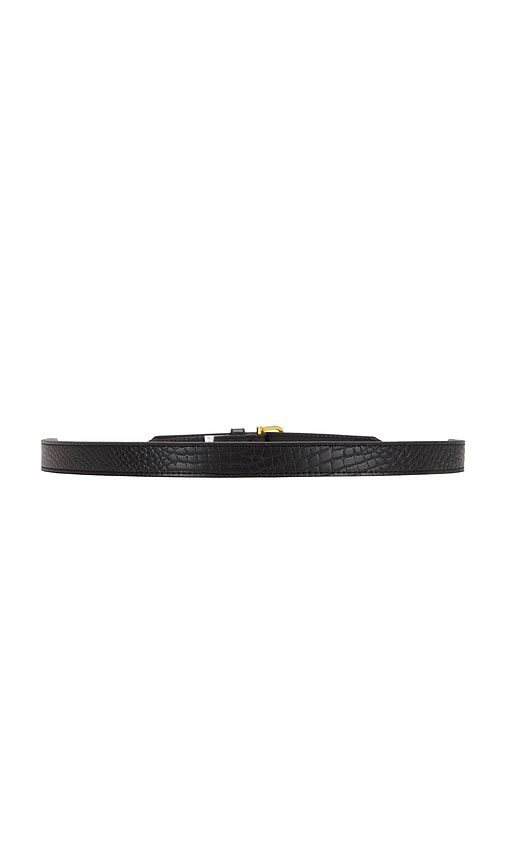 Shop Frame Jewelery Detail Belt In Black Croc