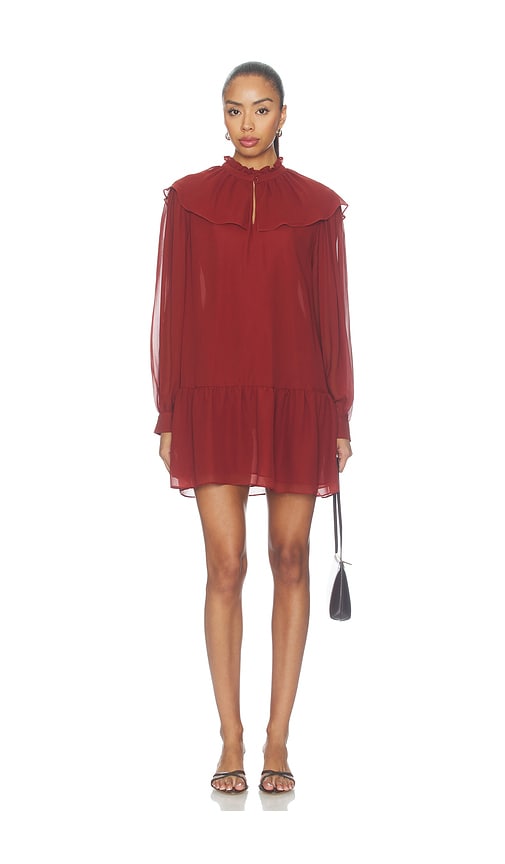 The Silk Soirée Dress in Brick
