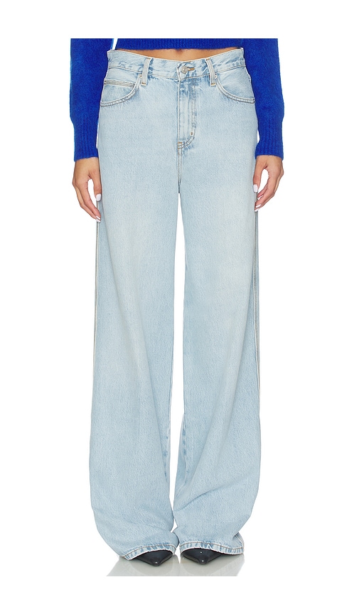 Frame The Cuffed Wide Jeans In Blue