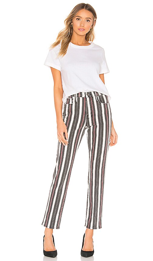 frame le sylvie band stripe jeans