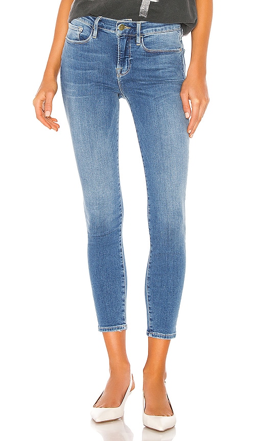 frame jeans le skinny de jeanne crop