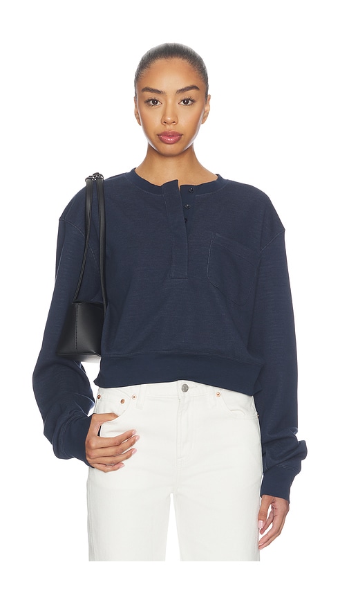 FRAME The Striped Cuff Sweatshirt