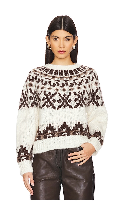 Shop Frame Fairisle Sweater In Cream