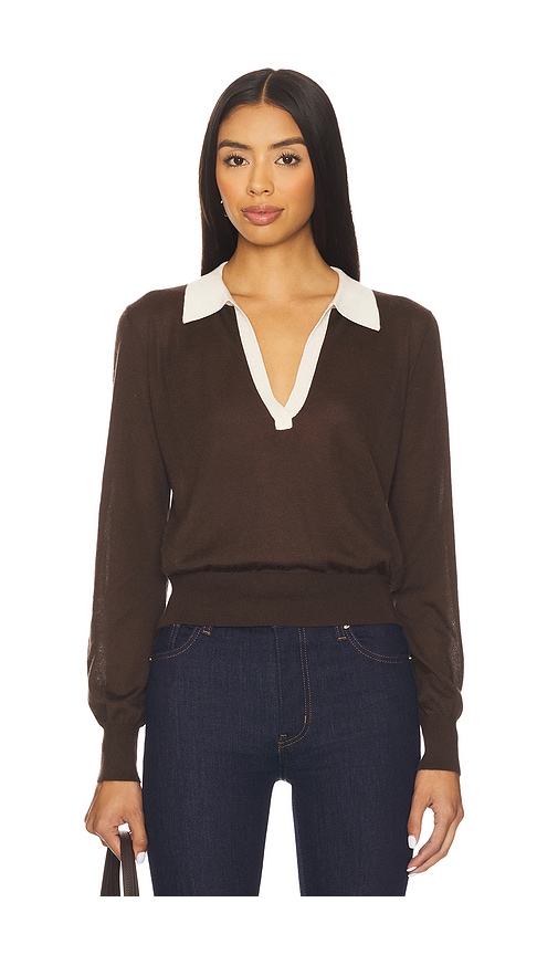 The Two Tone Polo in Brown. - size L (also in S, XS) - FRAME - Modalova