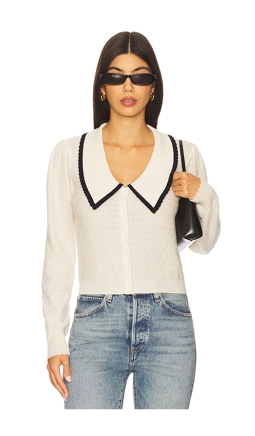 Frame Long Sleeve Cashmere Sailor Sweater In Multi