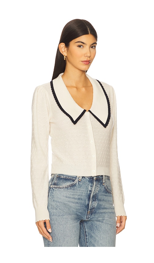 Frame Long Sleeve Cashmere Sailor Sweater In White