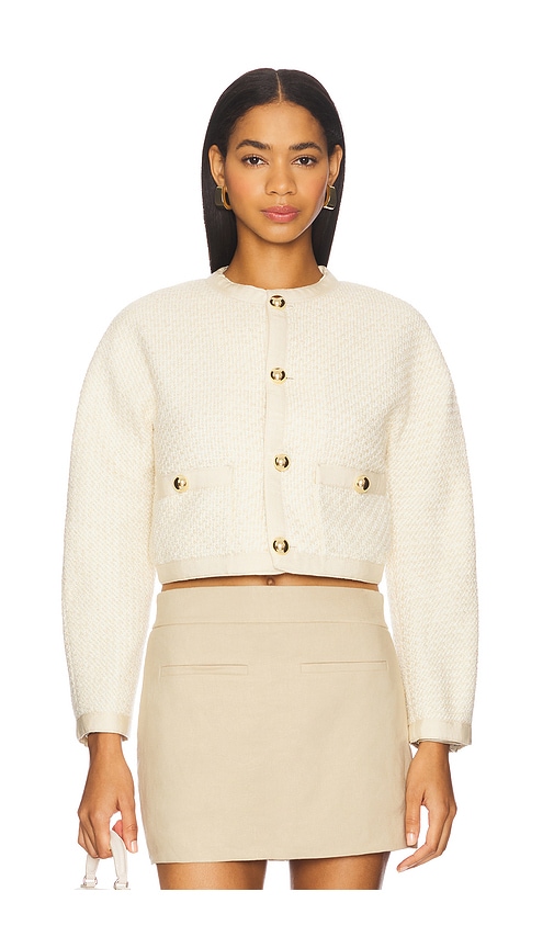 The Trim Jacket in Ivory. - size 0 (also in 00, 2, 4, 6) - FRAME - Modalova