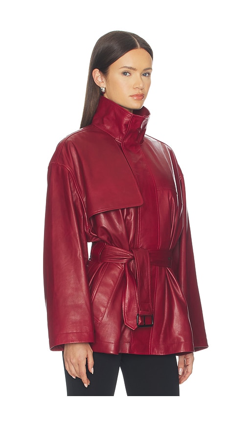  Frame Trenchcoat, Leder Alexandra In Red. Größe S. Also In M, L. 
