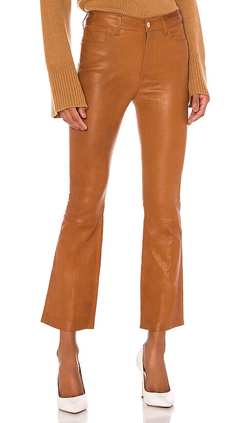 Leather Le Crop Mini Boot Pant