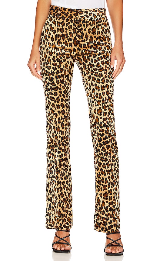 Frame Mini Boot Cheetah-print Trousers In Brown | ModeSens