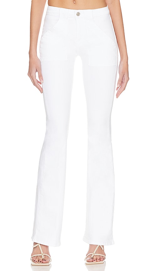 FRAME LE HIGH FLARE TRAPUNTO STRAIGHT PANT