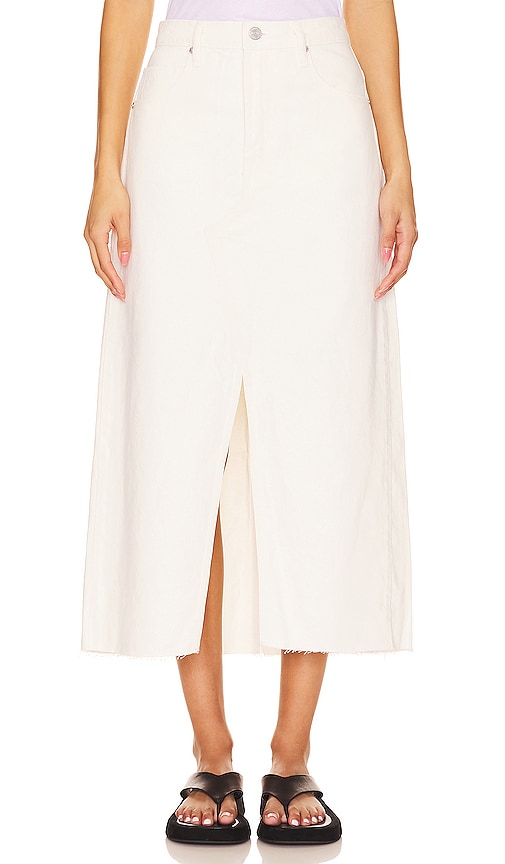 FRAME The Midaxi Skirt in Ivory.