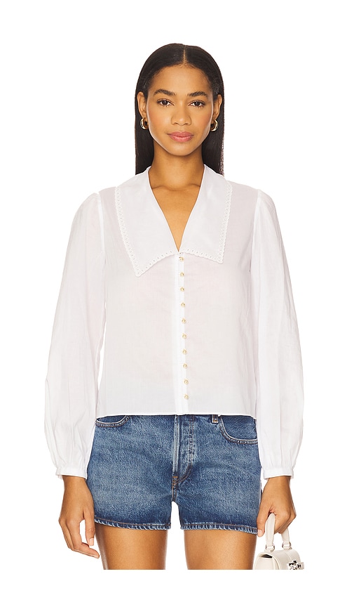 The Eyelet Sailor Blouse in . Size M, S, XL, XS - FRAME - Modalova
