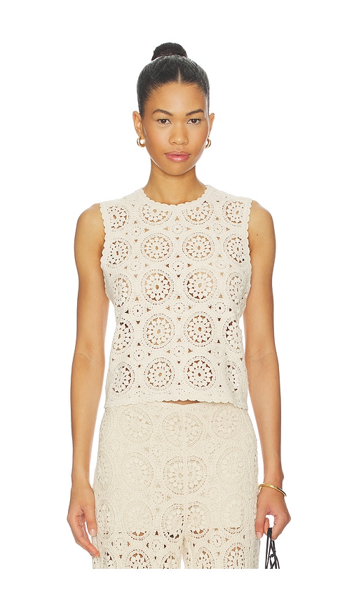 Frame The Crochet Tank In White