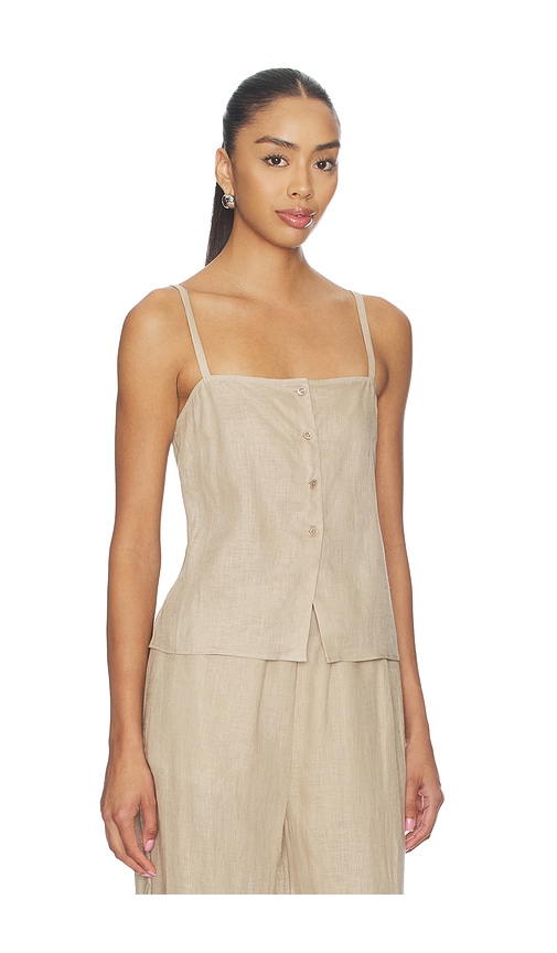 Frame The Linen Button Cami In Neutral