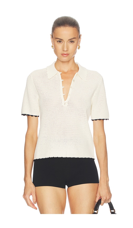 FRAME The Textured Polo en Cream Taille S Also en XS M 421 €