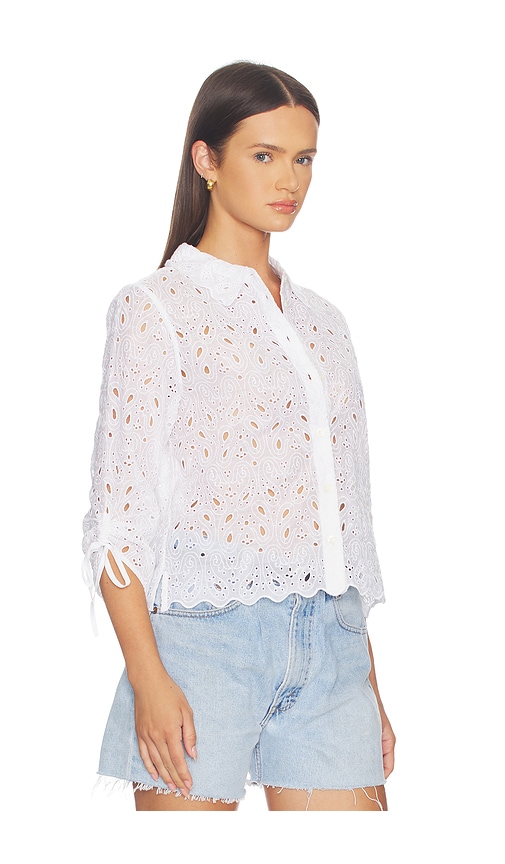 FRAME The Paisely Eyelet Cinch Sleeve Shirt | Thumbnail 2 FRAME The Paisely Eyelet Cinch Sleeve Shirt | Thumbnail 2