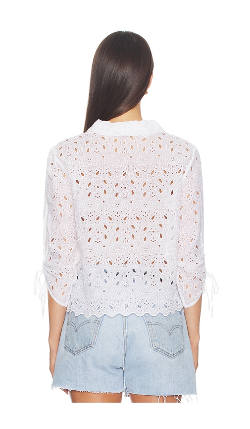 FRAME The Paisely Eyelet Cinch Sleeve Shirt | Thumbnail 3 FRAME The Paisely Eyelet Cinch Sleeve Shirt | Thumbnail 3
