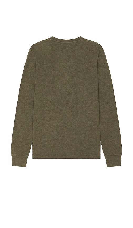 Shop Frame Duo Fold Crew Sweater In Olive