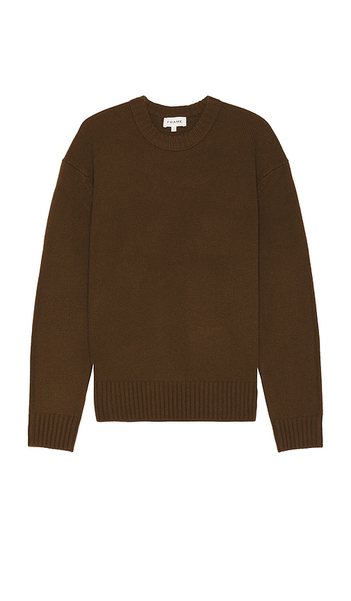 Shop Frame Cashmere Crewneck Sweater In Brown