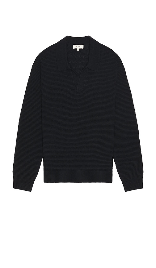 Frame Textured Wool Cashmere Sweater In Black
