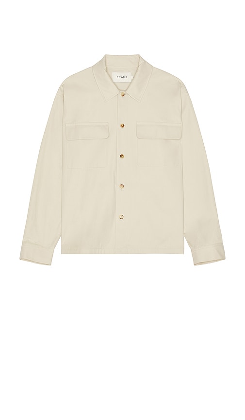 Frame Man Denim Outerwear Cream Size Xxl Cotton In Natural