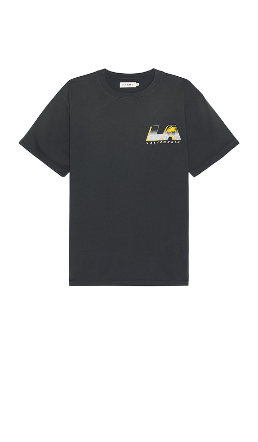 FRAME Boxy Vintage Tee in Washed Black