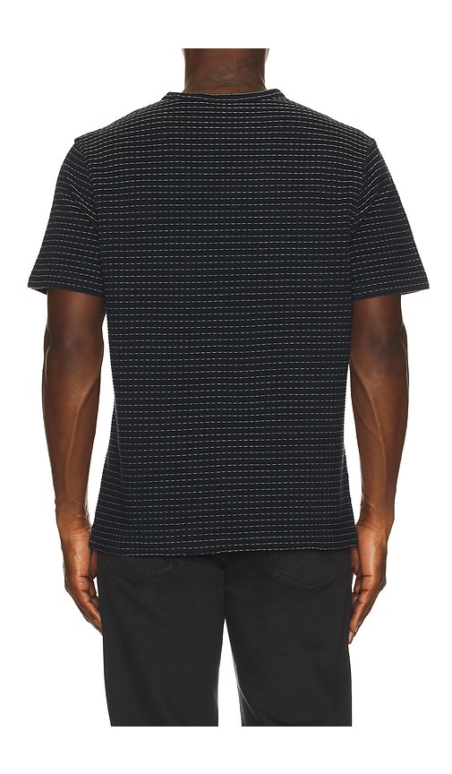 Frame Jacquard Stripe Tee In Blue