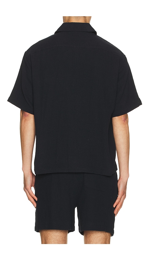 Frame Open Weave Shirt In Black