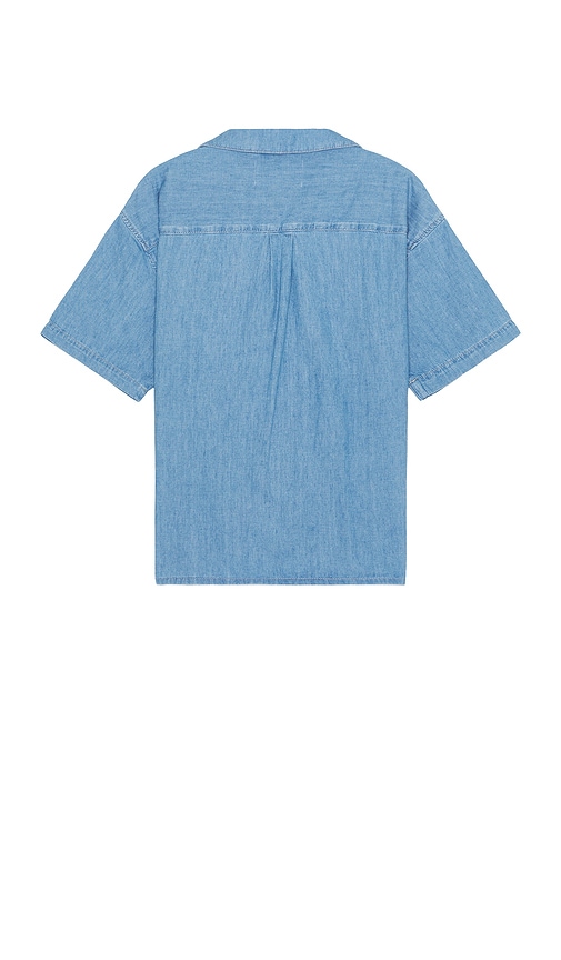 Shop Frame Chambray Camp Collar Shirt In Midland