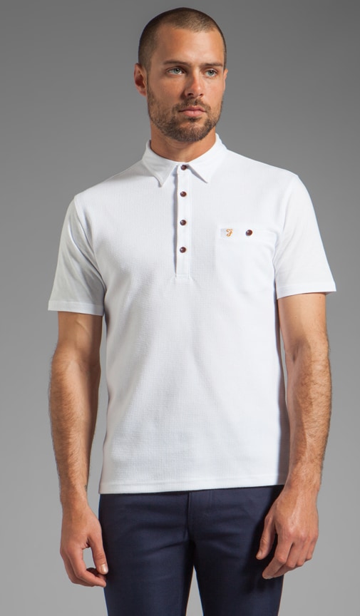 The Lester Textured Front Welt Pocket Polo