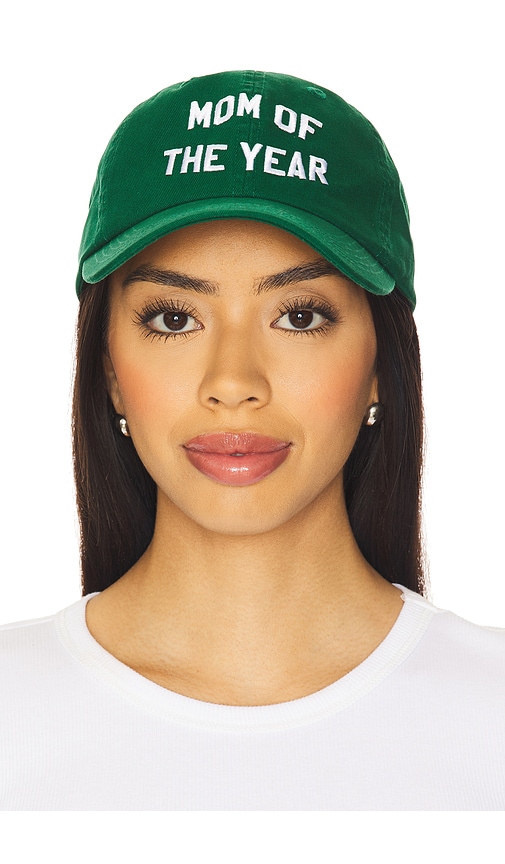 Mom Of The Year Baseball Hat in Green.