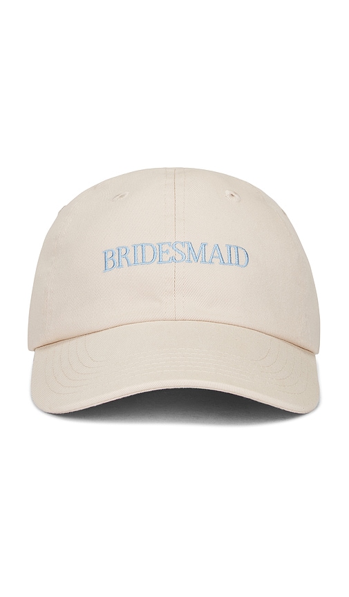 Bridesmaid Heart Baseball Cap in Cream.