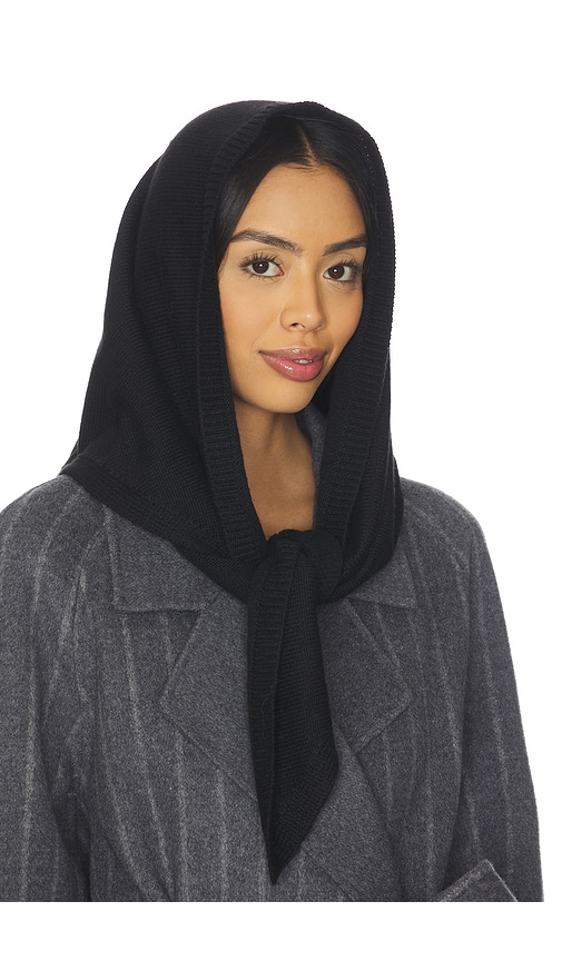 Favorite Daughter Fuzzy Triangle Scarf in Black