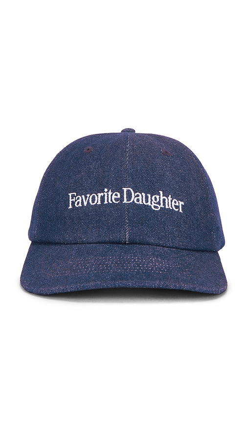  Favorite Daughter The Washed Denim Baseball Cap In Blue. 