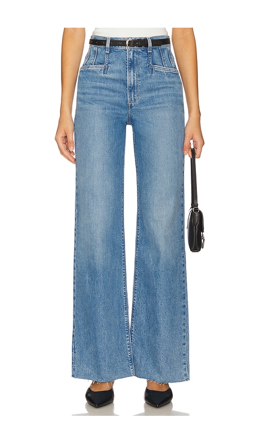The Jordie Wide Leg Super Hi Ri Wide Leg in Blue. - size 30 (also in 24, 25, 26, 27, 28, 29)