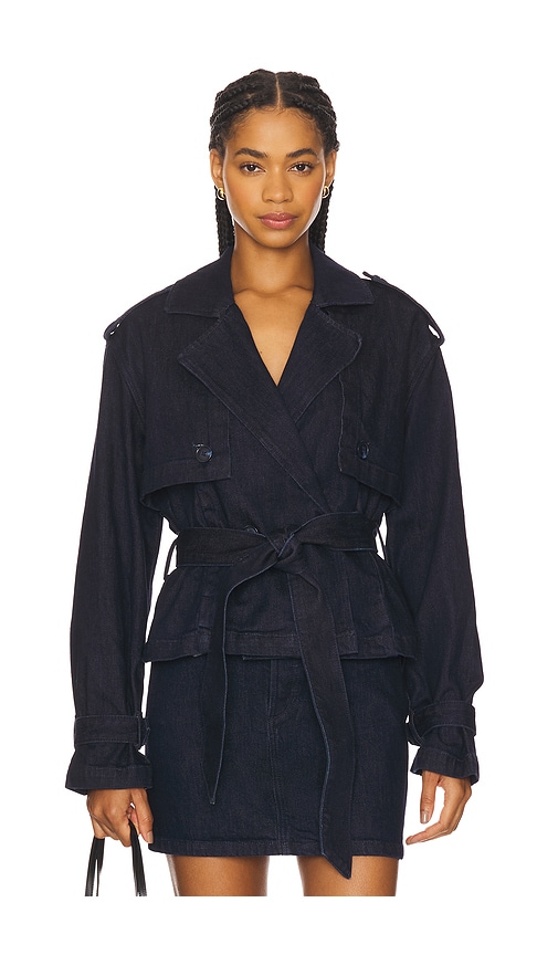 The Cropped Charles Trench in Blue. - size XL (also in L, M, S, XS)