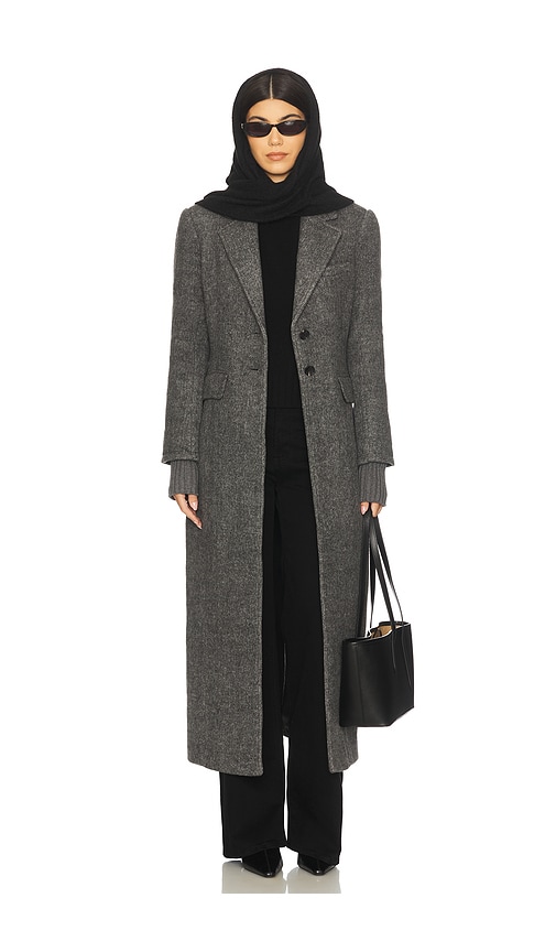 Favorite Daughter The City Tweed Coat In Gray