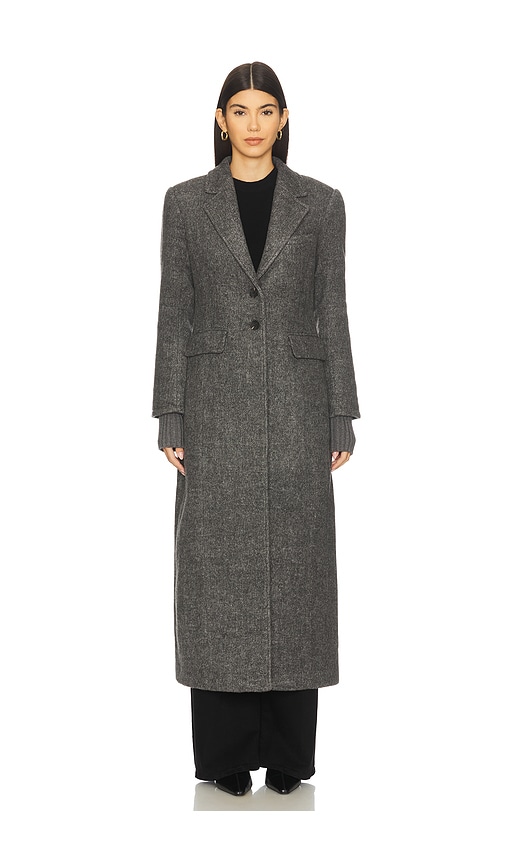 Favorite Daughter The City Tweed Coat In Gray