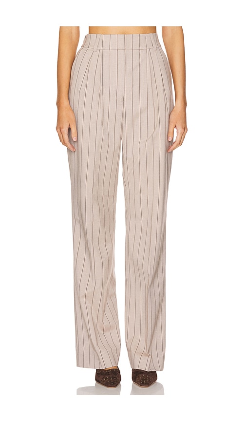 Shop Favorite Daughter The Dream Favorite Pant In Natural Pinstripe