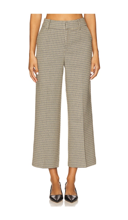 Favorite Daughter Cropped Houndstooth Fiona Trousers In Multi