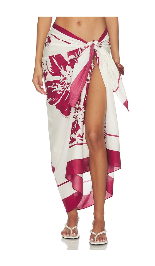 Favorite Daughter The Vintage Floral Pareo In Red