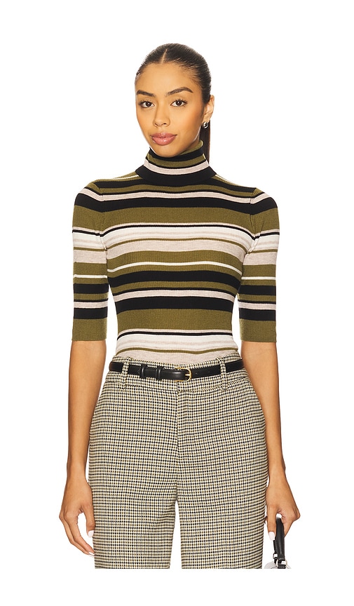 Favorite Daughter The Amelia Merino Wool Turtleneck Top In Multi