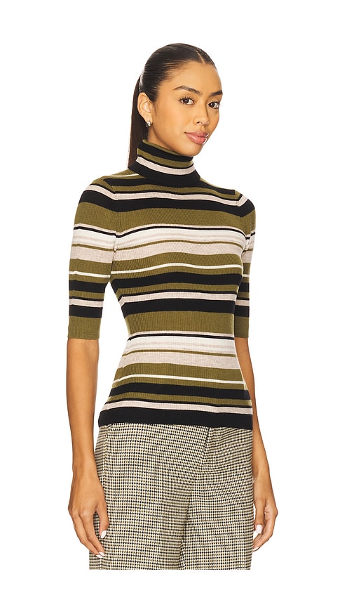 Favorite Daughter The Amelia Merino Wool Turtleneck Top In Multi