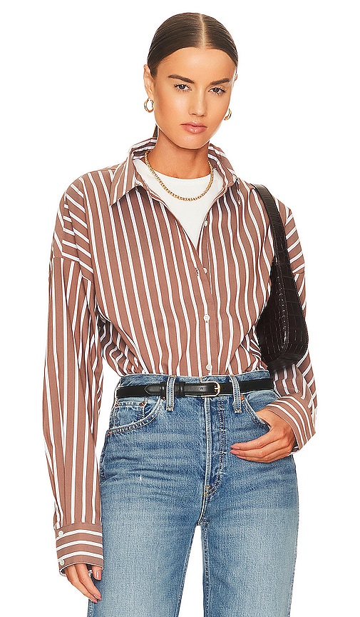 Favorite Daughter Ex-Boyfriend Shirt in Wide Stripe