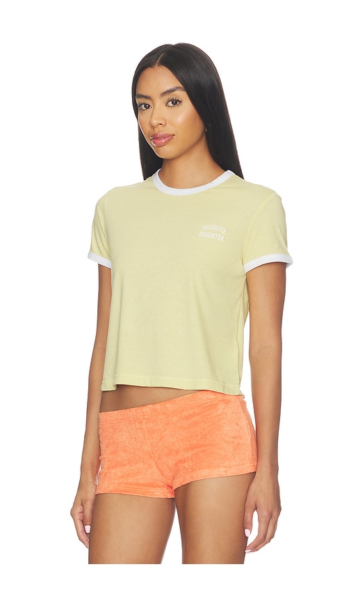 Favorite Daughter The Cropped Favorite Daughter Ringer Tee | Thumbnail 2