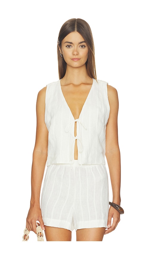 Favorite Daughter The Invisible String Top en Cream. Taille XS. Also en S, M, L, XL.