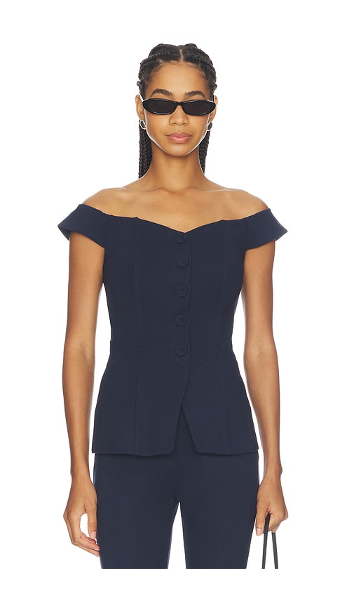 Favorite Daughter The One That I Want Top en Navy. Taille 12. Also en 0, 2, 4, 6, 8, 10.